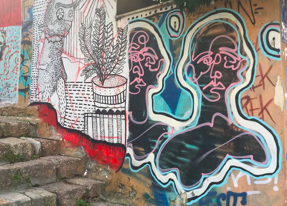 Grafiti wall in Athens Greece